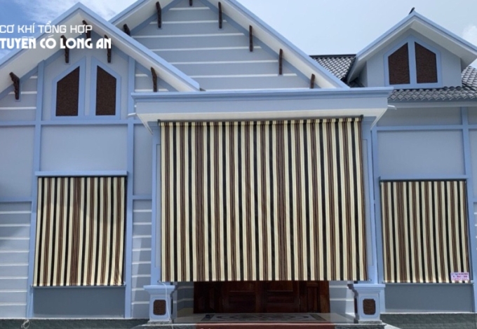 Thi công lắp đặt mái che di động - thay bạt - Tuyền Có Long An