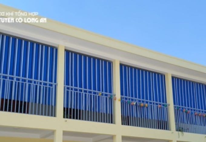 Thiết kế, thi công, lắp đặt bạt thả trường học - Tuyền Có Long An
