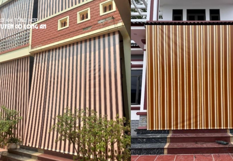 Bạt che nắng tay quay, giá mái hiên quay tay giá rẻ tại Long An